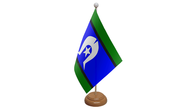 Torres Strait Islands Small Flag with Wooden Stand